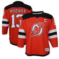 Youth Nico Hischier Red New Jersey Devils Captain Patch Home Replica Player