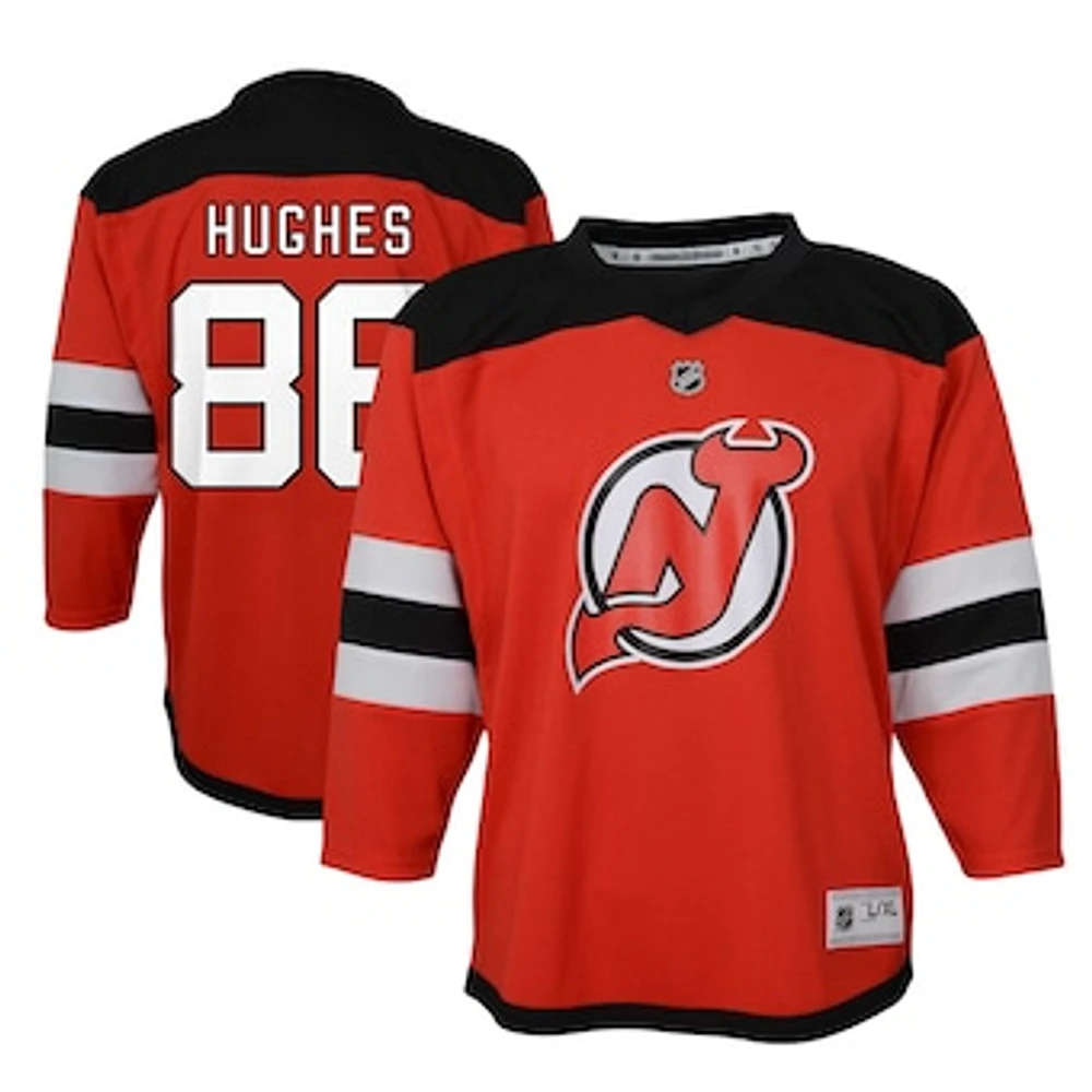 Infant Jack Hughes Red New Jersey Devils Home Replica Player Jersey