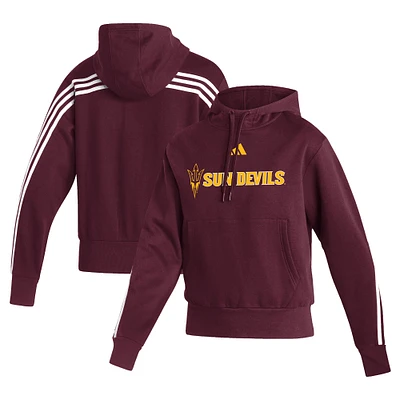 Women's adidas Maroon Arizona State Sun Devils  Fashion AEROREADY Pullover Hoodie
