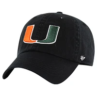 Men's '47 Black Miami Hurricanes Classic Franchise Legacy Fitted Hat