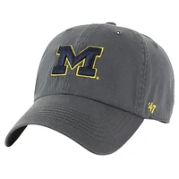 Men's '47 Charcoal Michigan Wolverines Classic Franchise Legacy Fitted Hat