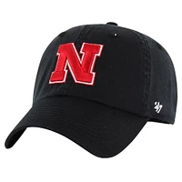 Men's '47 Black Nebraska Huskers Classic Franchise Legacy Fitted Hat