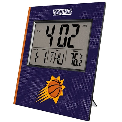 Keyscaper Phoenix Suns Cross Hatch Personalized Digital Desk Clock