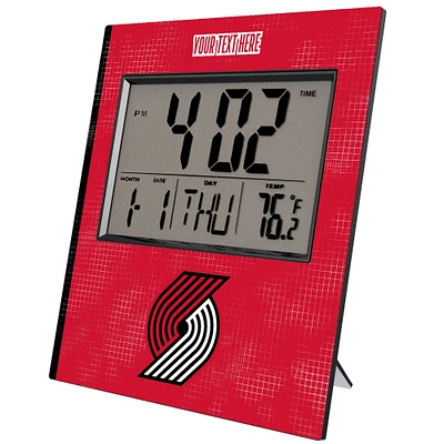 Keyscaper Portland Trail Blazers Cross Hatch Personalized Digital Desk Clock