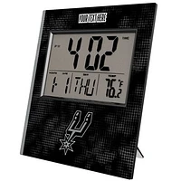 Keyscaper San Antonio Spurs Cross Hatch Personalized Digital Desk Clock