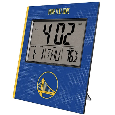 Keyscaper Golden State Warriors Cross Hatch Personalized Digital Desk Clock