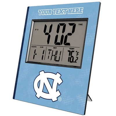 Keyscaper North Carolina Tar Heels Cross Hatch Personalized Digital Desk Clock