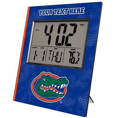 Keyscaper Florida Gators Cross Hatch Personalized Digital Desk Clock