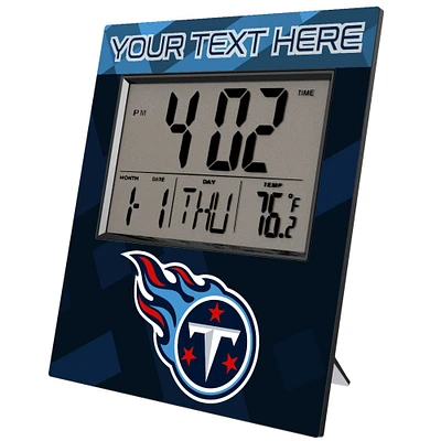 Keyscaper Tennessee Titans Color Block Personalized Digital Desk Clock