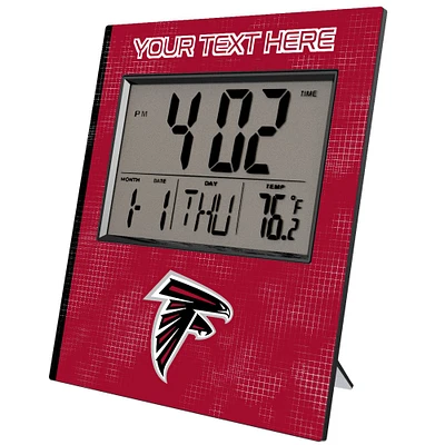 Keyscaper Atlanta Falcons Cross Hatch Personalized Digital Desk Clock