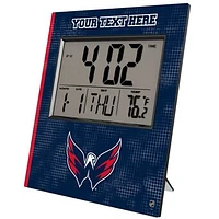Keyscaper Washington Capitals Cross Hatch Personalized Digital Desk Clock