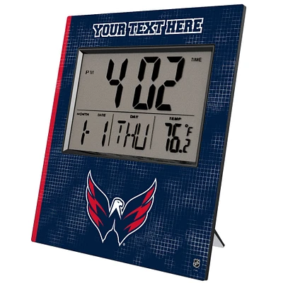 Keyscaper Washington Capitals Cross Hatch Personalized Digital Desk Clock