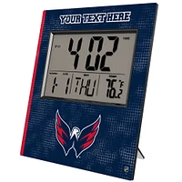 Keyscaper Washington Capitals Cross Hatch Personalized Digital Desk Clock