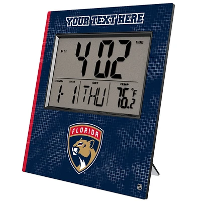 Keyscaper Florida Panthers Cross Hatch Personalized Digital Desk Clock