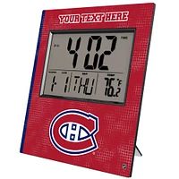 Keyscaper Montreal Canadiens Cross Hatch Personalized Digital Desk Clock
