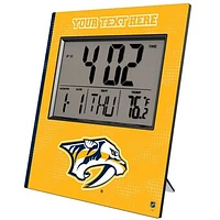 Keyscaper Nashville Predators Cross Hatch Personalized Digital Desk Clock