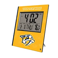Keyscaper Nashville Predators Cross Hatch Personalized Digital Desk Clock