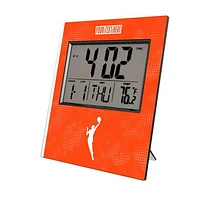 Keyscaper WNBA Cross Hatch Personalized Digital Desk Clock