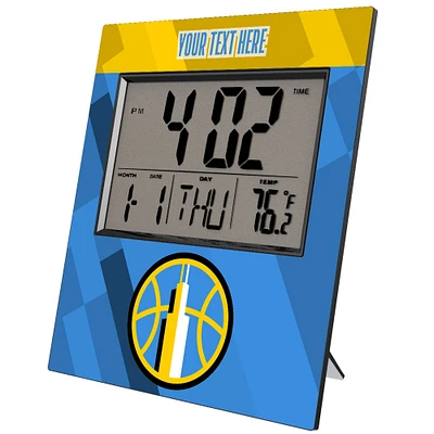 Keyscaper Chicago Sky Color Block Personalized Digital Desk Clock
