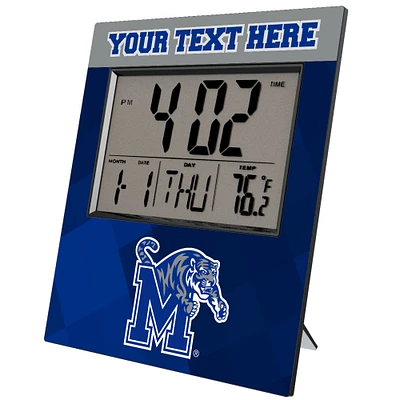 Keyscaper Memphis Tigers Color Block Personalized Digital Desk Clock
