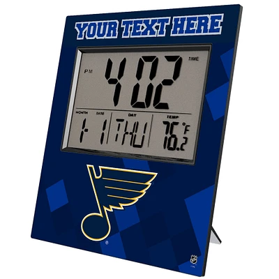Keyscaper St. Louis Blues Color Block Personalized Digital Desk Clock