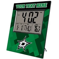 Keyscaper Dallas Stars Color Block Personalized Digital Desk Clock
