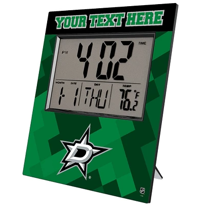 Keyscaper Dallas Stars Color Block Personalized Digital Desk Clock
