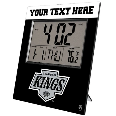 Keyscaper Los Angeles Kings Color Block Personalized Digital Desk Clock