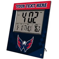 Keyscaper Washington Capitals Color Block Personalized Digital Desk Clock