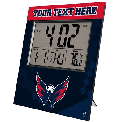 Keyscaper Washington Capitals Color Block Personalized Digital Desk Clock