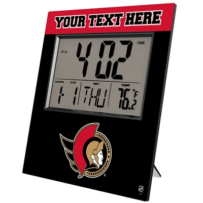 Keyscaper Ottawa Senators Color Block Personalized Digital Desk Clock