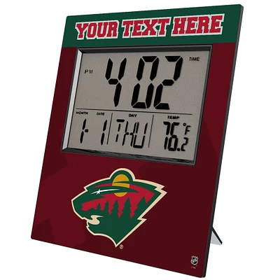 Keyscaper Minnesota Wild Color Block Personalized Digital Desk Clock