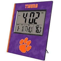 Keyscaper Clemson Tigers Cross Hatch Digital Desk Clock