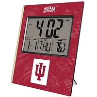 Keyscaper Indiana Hoosiers Cross Hatch Digital Desk Clock