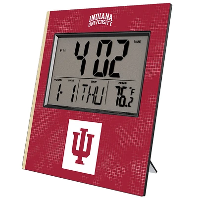 Keyscaper Indiana Hoosiers Cross Hatch Digital Desk Clock