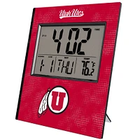 Keyscaper Utah Utes Cross Hatch Digital Desk Clock