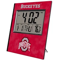 Keyscaper Ohio State Buckeyes Cross Hatch Digital Desk Clock