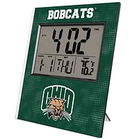 Keyscaper Ohio Bobcats Cross Hatch Digital Desk Clock