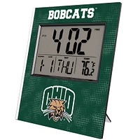 Keyscaper Ohio Bobcats Cross Hatch Digital Desk Clock