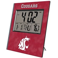 Keyscaper Washington State Cougars Cross Hatch Digital Desk Clock