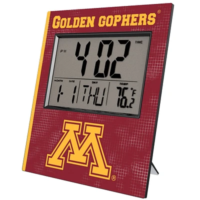 Keyscaper Minnesota Golden Gophers Cross Hatch Digital Desk Clock