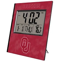 Keyscaper Oklahoma Sooners Cross Hatch Digital Desk Clock
