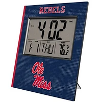 Keyscaper Ole Miss Rebels Cross Hatch Digital Desk Clock
