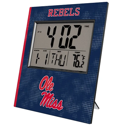 Keyscaper Ole Miss Rebels Cross Hatch Digital Desk Clock