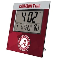 Keyscaper Alabama Crimson Tide Logo Color Block Digital Desk Clock