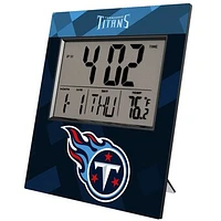 Keyscaper Tennessee Titans Color Block Digital Desk Clock