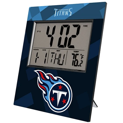 Keyscaper Tennessee Titans Color Block Digital Desk Clock