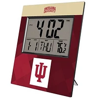 Keyscaper Indiana Hoosiers Color Block Digital Desk Clock