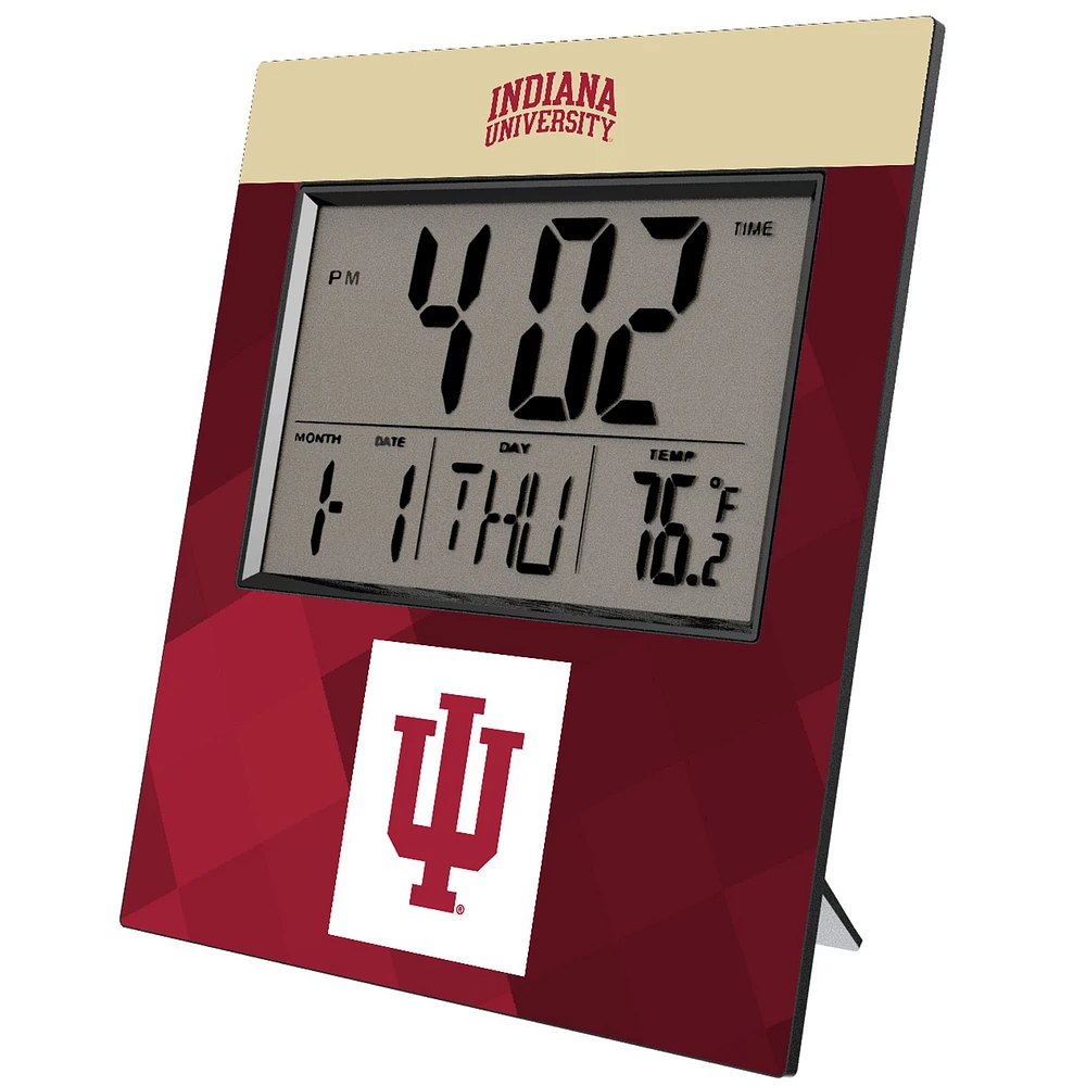 Keyscaper Indiana Hoosiers Color Block Digital Desk Clock