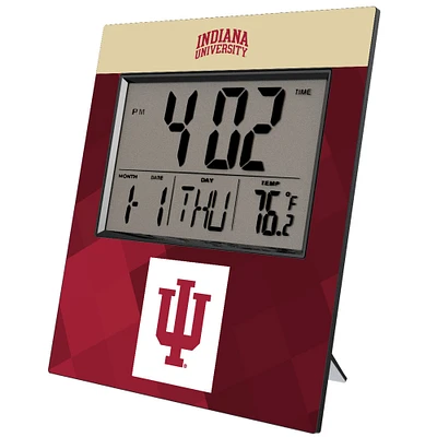 Keyscaper Indiana Hoosiers Color Block Digital Desk Clock